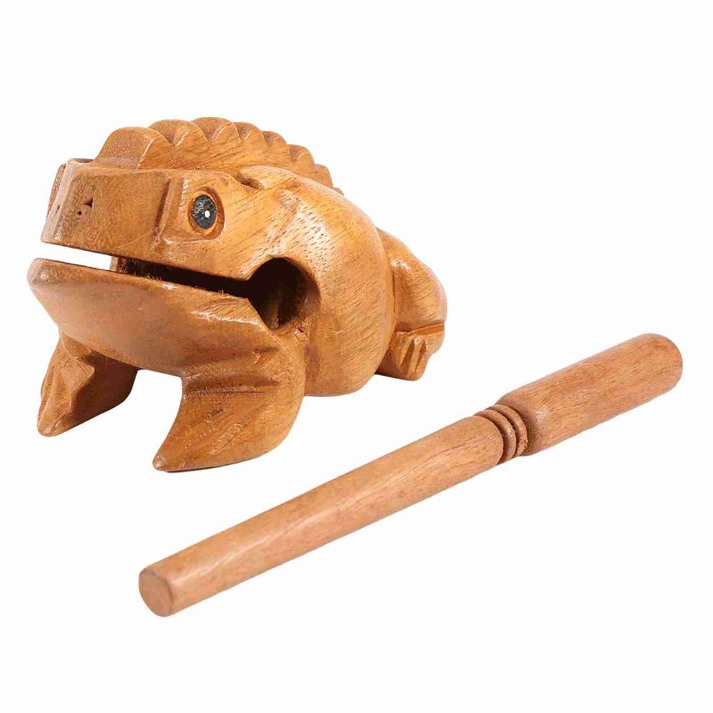 Solid Wood Carved Wooden Lucky Frog Wooden Solid Wood Carved Frog  Home Decor
