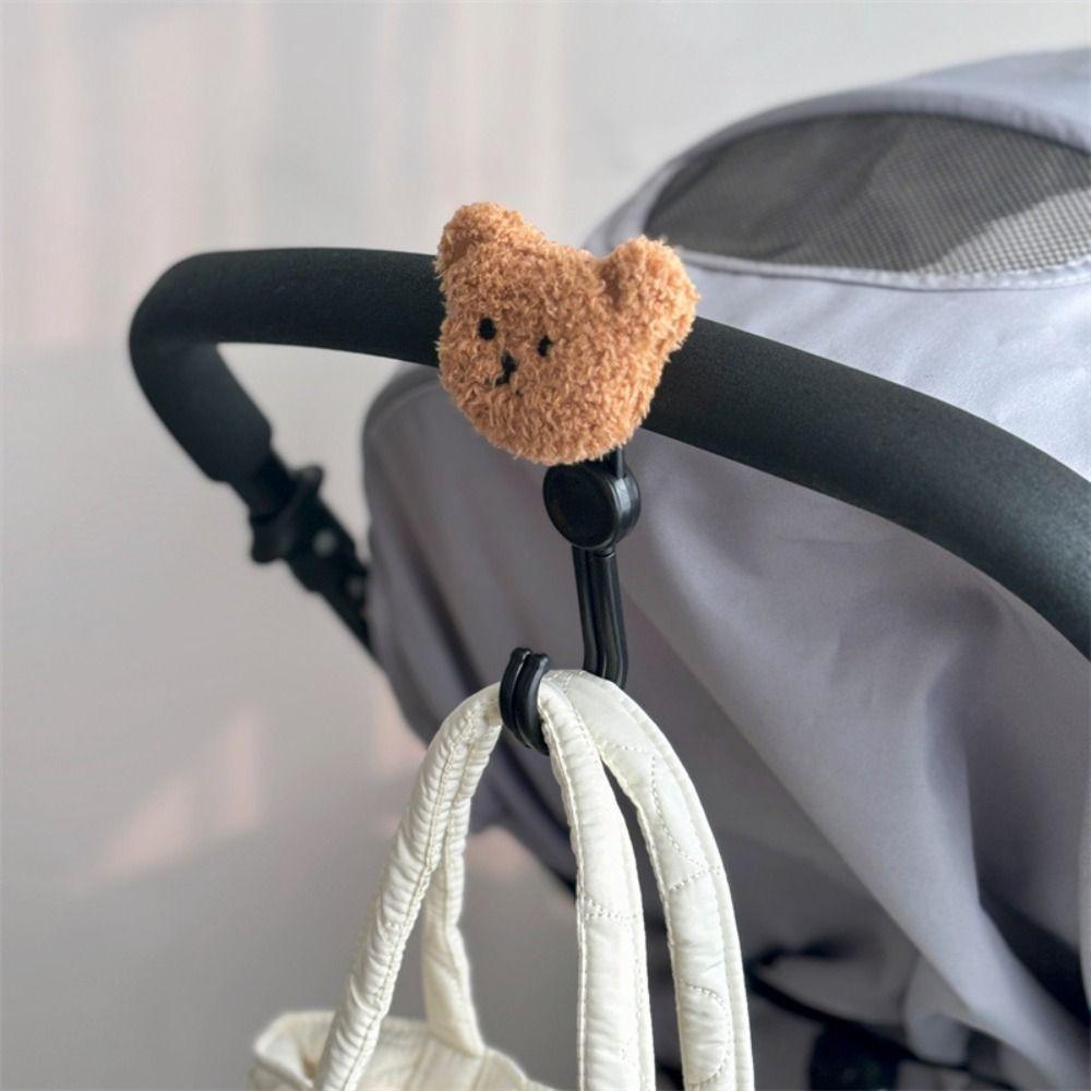 Multifunctional Baby Stroller Hook Bear Shape Stroller Accessories Durable Hanging Hook  Bike