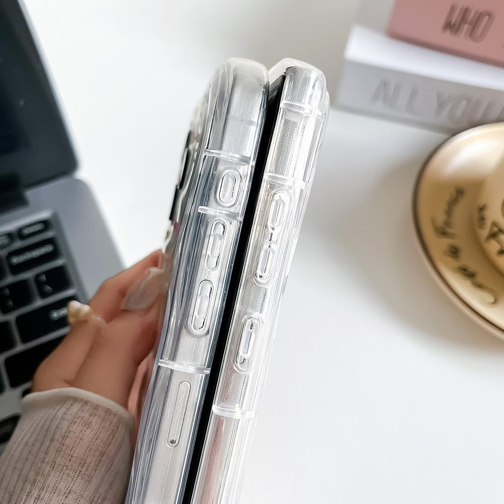 Wrist Chain Phone Case For iPhone 15 14 13 12 11 Pro Max 6 7 8 Plus XS Max XR Cute Cat Star Bead Bracelet Strap Lanyard Cover