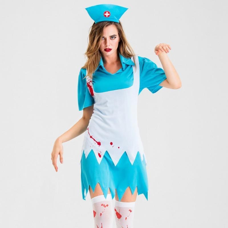 Halloween Costume Bloody Horror Pervert Nurse Bloody Maid Zombie Cosplay Costume