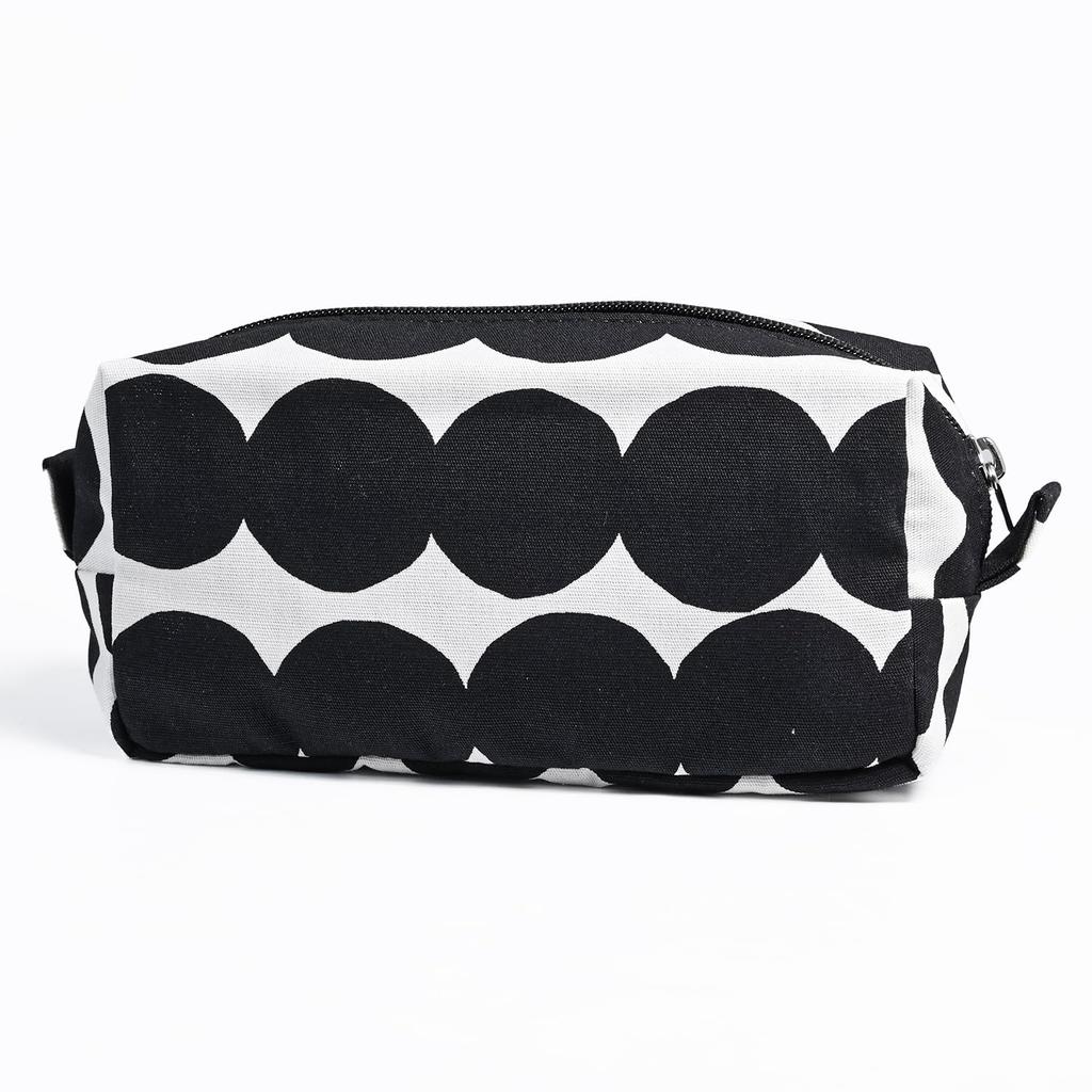 Marimekko Tiise Mini Unikko cosmetic bag in white and black (Russie Mat) (047245-190), a cute, Nordic design. [Parallel Import]