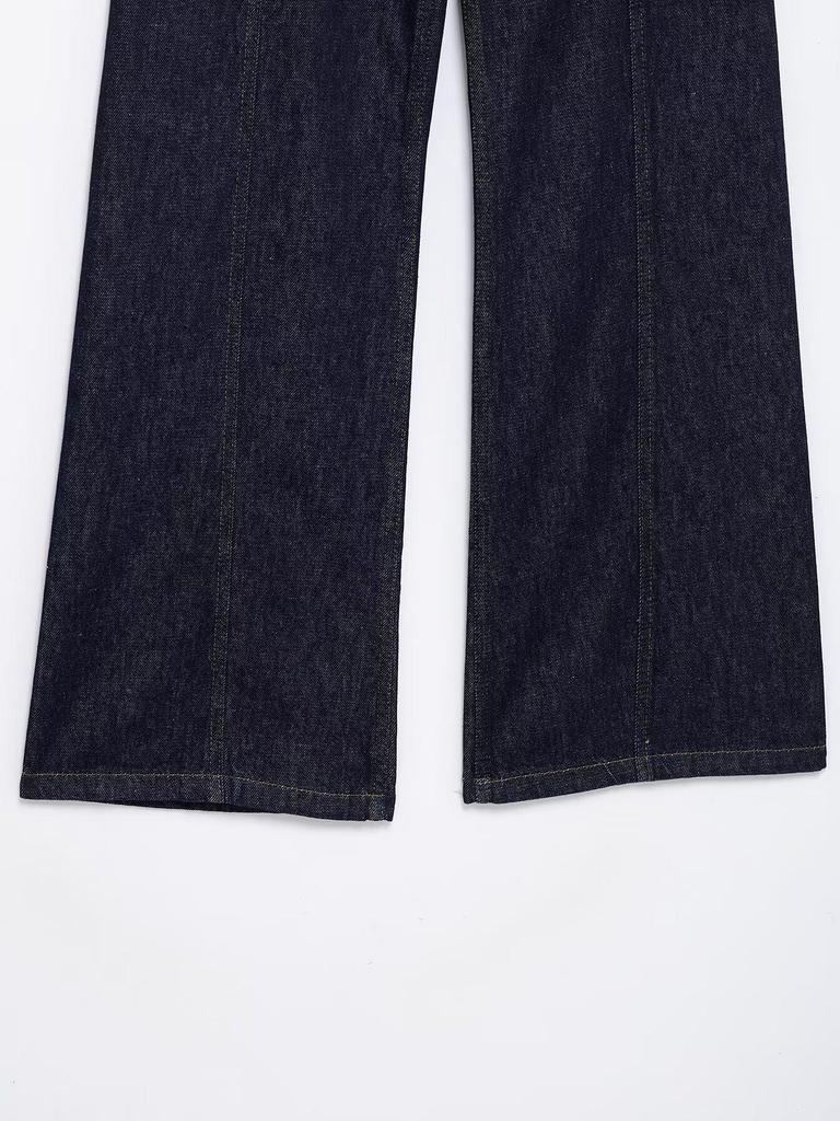 European & American Style 2025 Spring Fashion Set: Denim Vest & Wide-Leg Pants