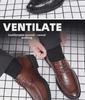 Men's Hand-Scratched Leather Shoes for Spring & Autumn - Business, Casual, Wedding, British & Korean Styles