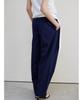 Ninnis Two-Tuck Curved Pants (Navy)