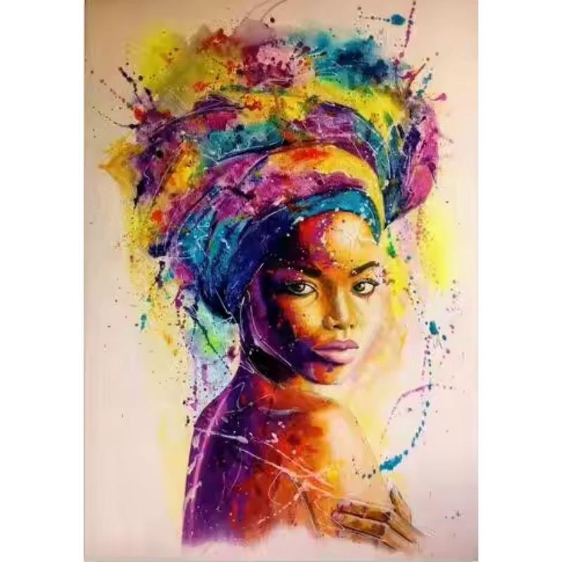 Abstract African Masked Girl Canvas Paintings Graffiti Wall Art Woman Portrait Posters and Prints Street Art Pictures Home Decor