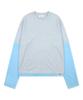 XTONZ Xtt166 Roll-Up Layered Crop Long Sleeve (Gray)