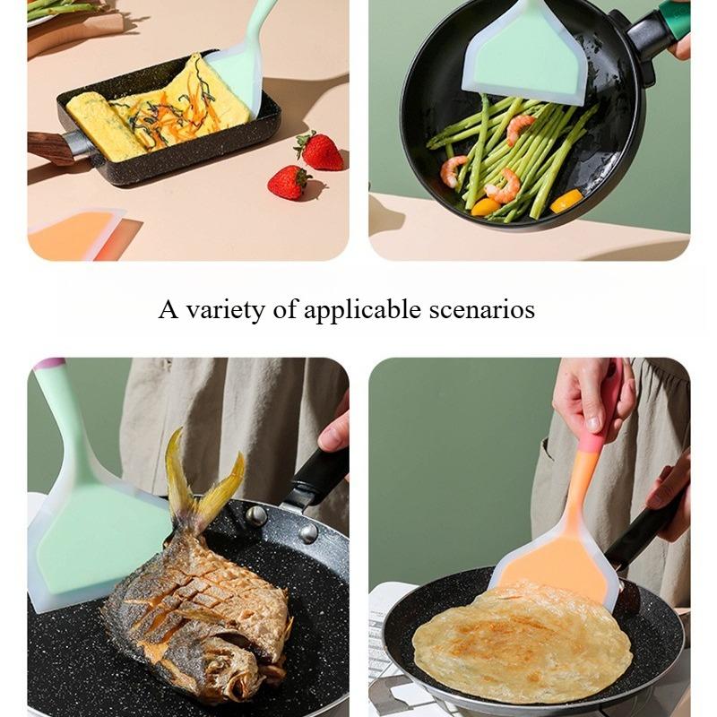 1pcs Silicone Kitchen Utensil Cooking Utensil Spatula Beef Meat Egg Kitchen Scraper Pizza Cooking Spatula Home Accessories