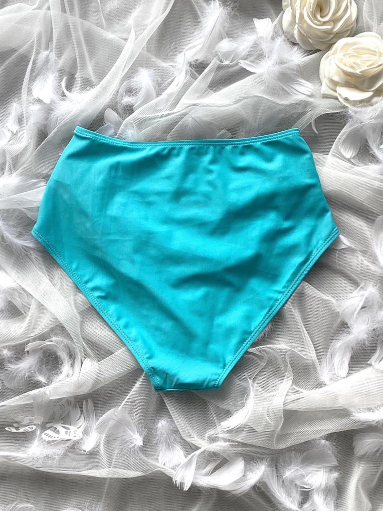 Women's High-Waisted Tummy-Control Slimming Bikini Bottoms with Quick-Dry Ruched Design in Multicolor