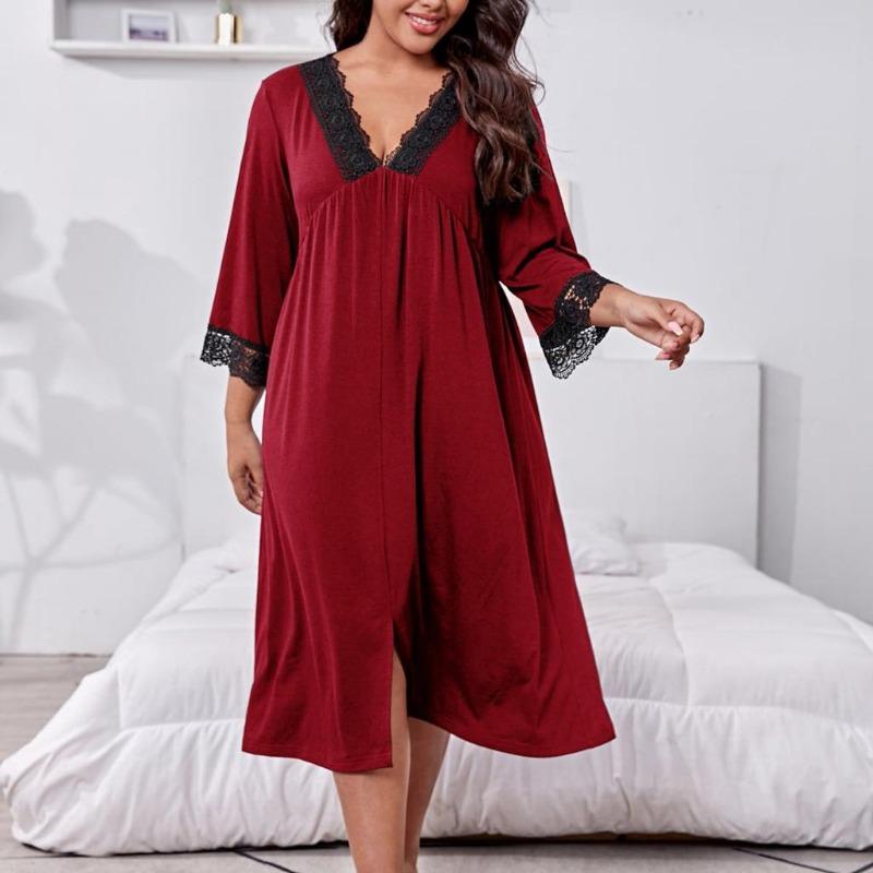 IHUASU Fashion V-Neck Long Sleeve Casual Dresses