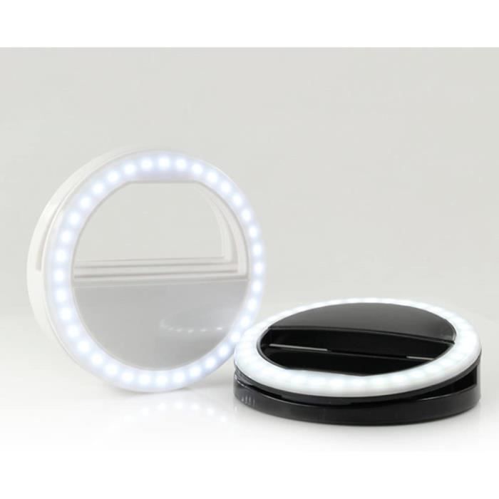 Selfie Ring Light avec 36 Ampoules LED Flash LampClip Ring s'allume pour Un éclairage d'appoint Portable pour caméra de téléphone