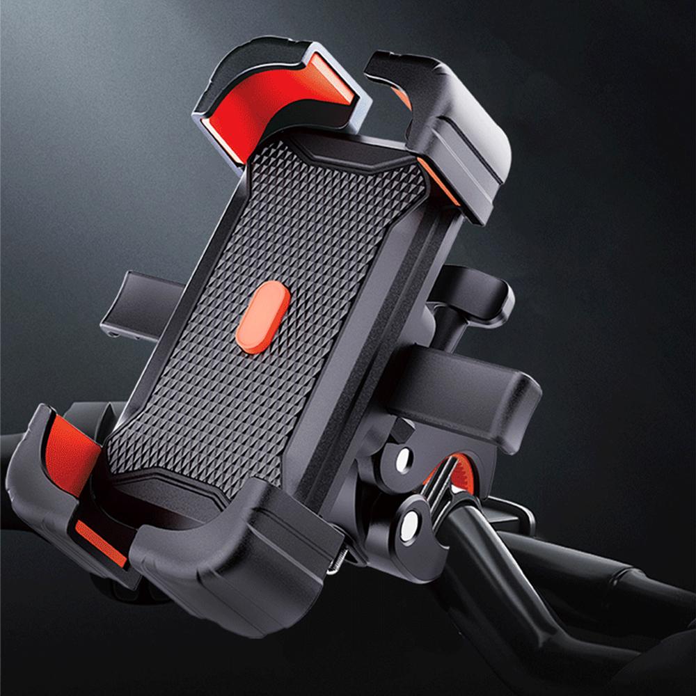 Bike Phone Holder, Motorcycle Phone Mount Motorcycle Handlebar Cell Phone Clamp чёрный