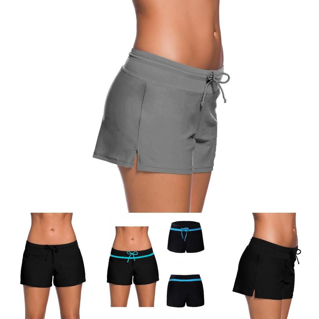 Plus Size Square Swim Shorts For Women Conservative Frenulum Design With Large Size And Good Elasticity