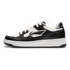 Li Ning Tian Ji Casual Versatile Thick Sole Height Increasing Non-Slip Wear-Resistant Low-Top Skate Shoes Women Sneaker White Black AGCU096-4