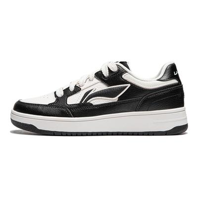 Li Ning Tian Ji Casual Ευέλικτα Παπούτσια Σκέιτ Χοντρή Σόλα Αύξησης Ύψους Αντιολισθητικά Ανθεκτικά στη Φθορά Χαμηλού Προφίλ Γυναικεία αθλητικά παπούτσια Λευκό Μαύρο AGCU096-4