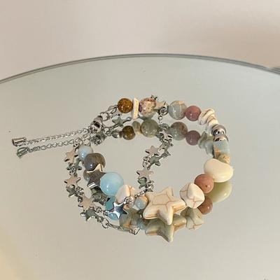 Pulseira feminina BLINGBAY Plutão Cerâmica Contas Estrela Pulseira Novo Design de Nicho Joias de Mão Meninas Festa Aniversário Natal Joias Presente