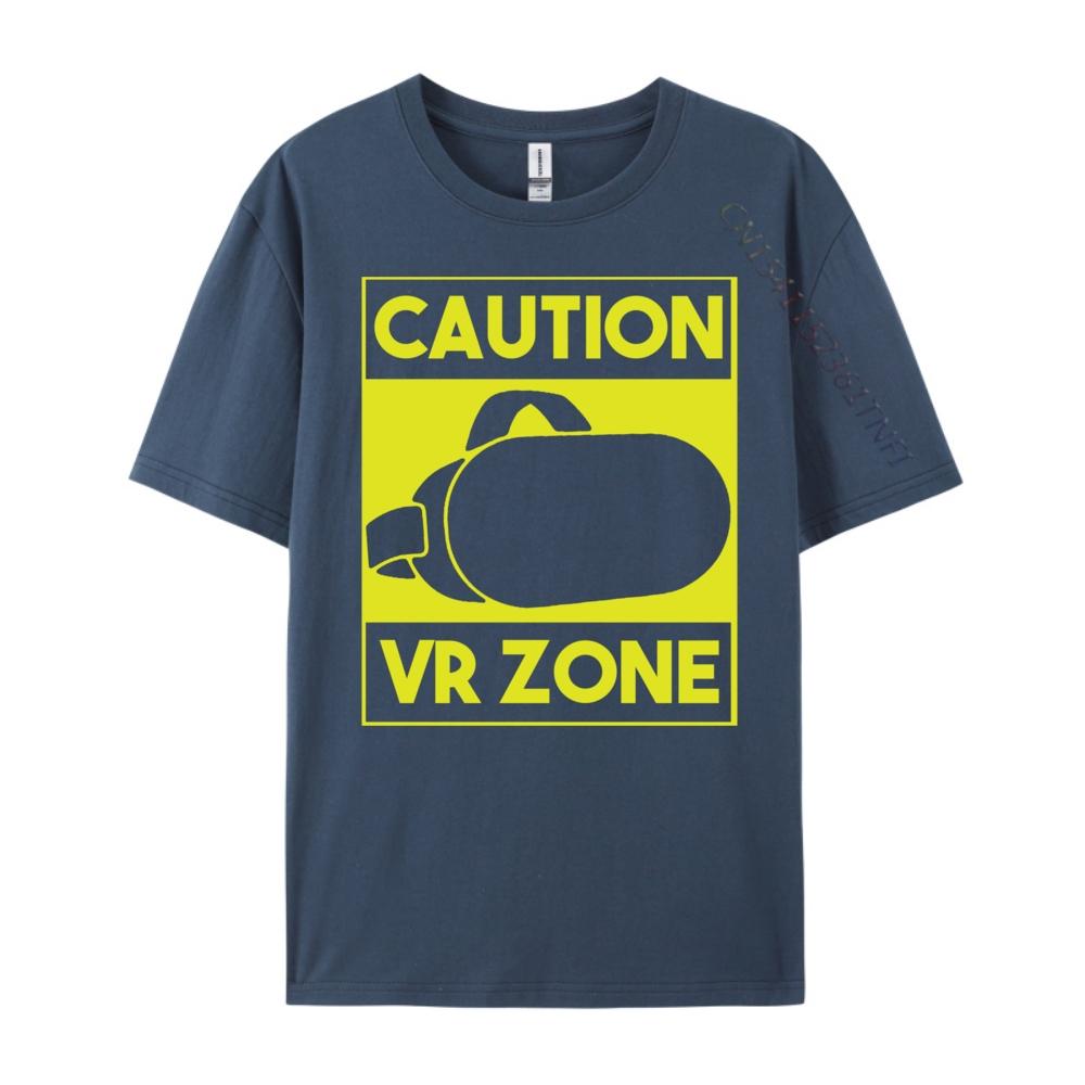 Caution Vr Zone Vr Gaming Virtual Reality Gamer Oversized T Shirt Brand Clothing Tshirt Funny Camiseta