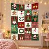 Weihnachtlich bedruckter Wandteppich für Schlafzimmer Wohnzimmer Wanddekoration Feiertagsgeschenk