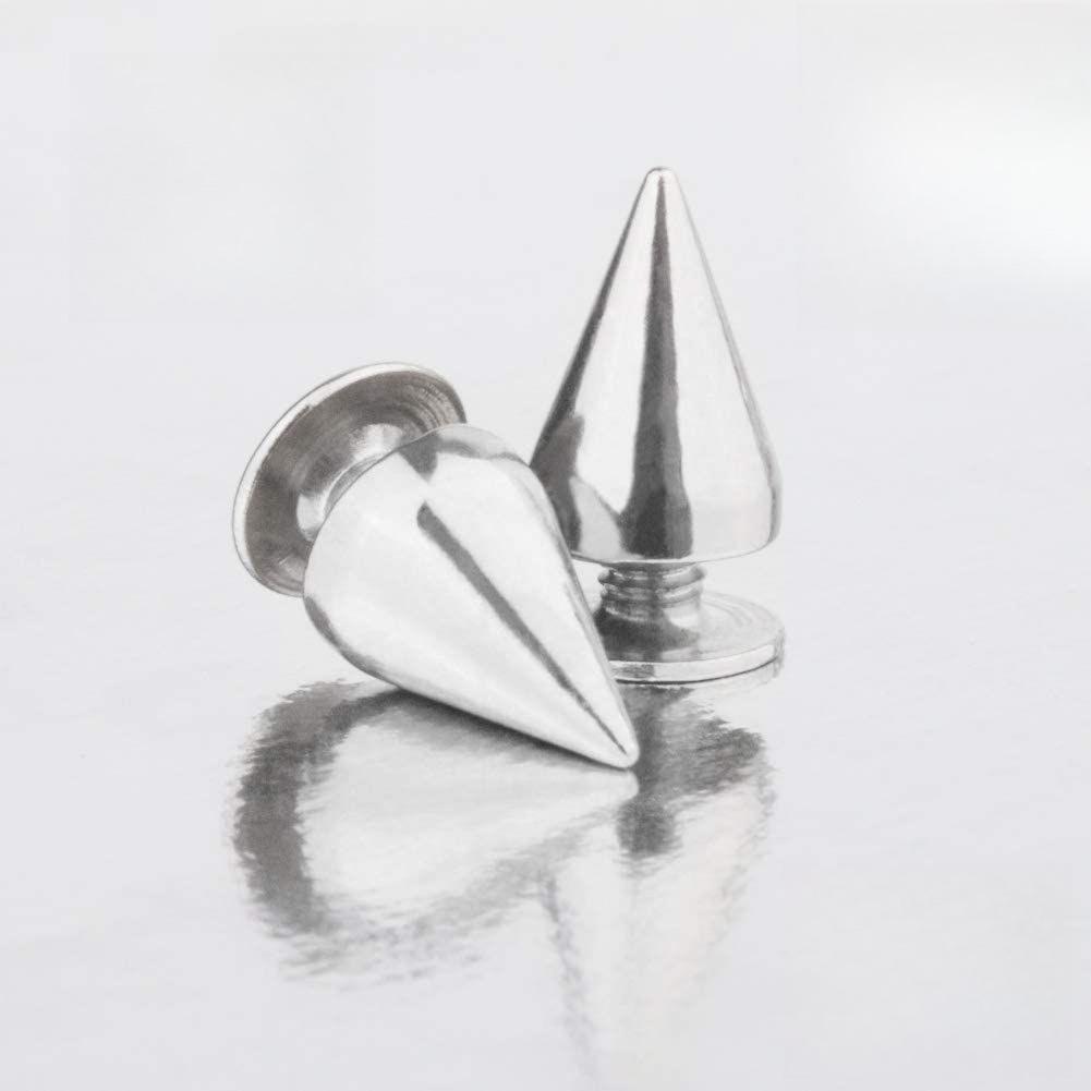 1 pc Screw Bottom Cone Nail | Gold and Silver Decorative Nail Suitable for Leather Handicrafts, Clothing, Shoes and Bags