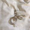 Elegant Keychain with Bowknot Pendant Phone Charm Simple Phone Lanyard Wrist Strap Hanging Keyring for Phone Case Bag