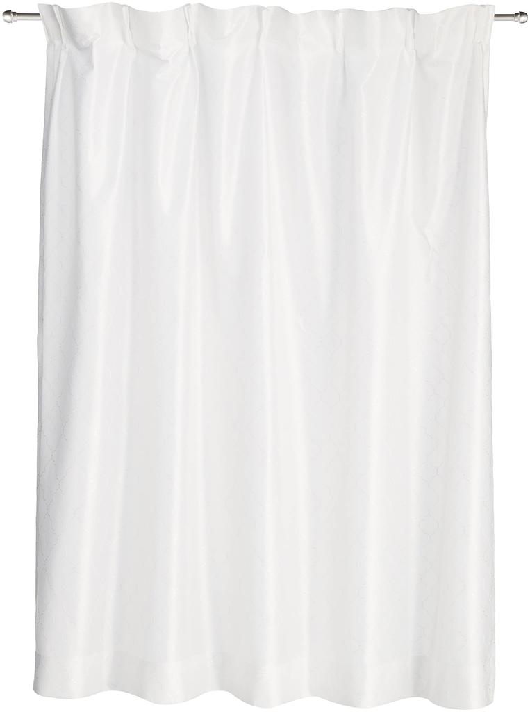 Univer Lace 100cm Wide x 133cm Set of UV Protection Energy Privacy Ruched Curtains, Long, 2, (Over 70%), Saving, Protection, Washable, White,