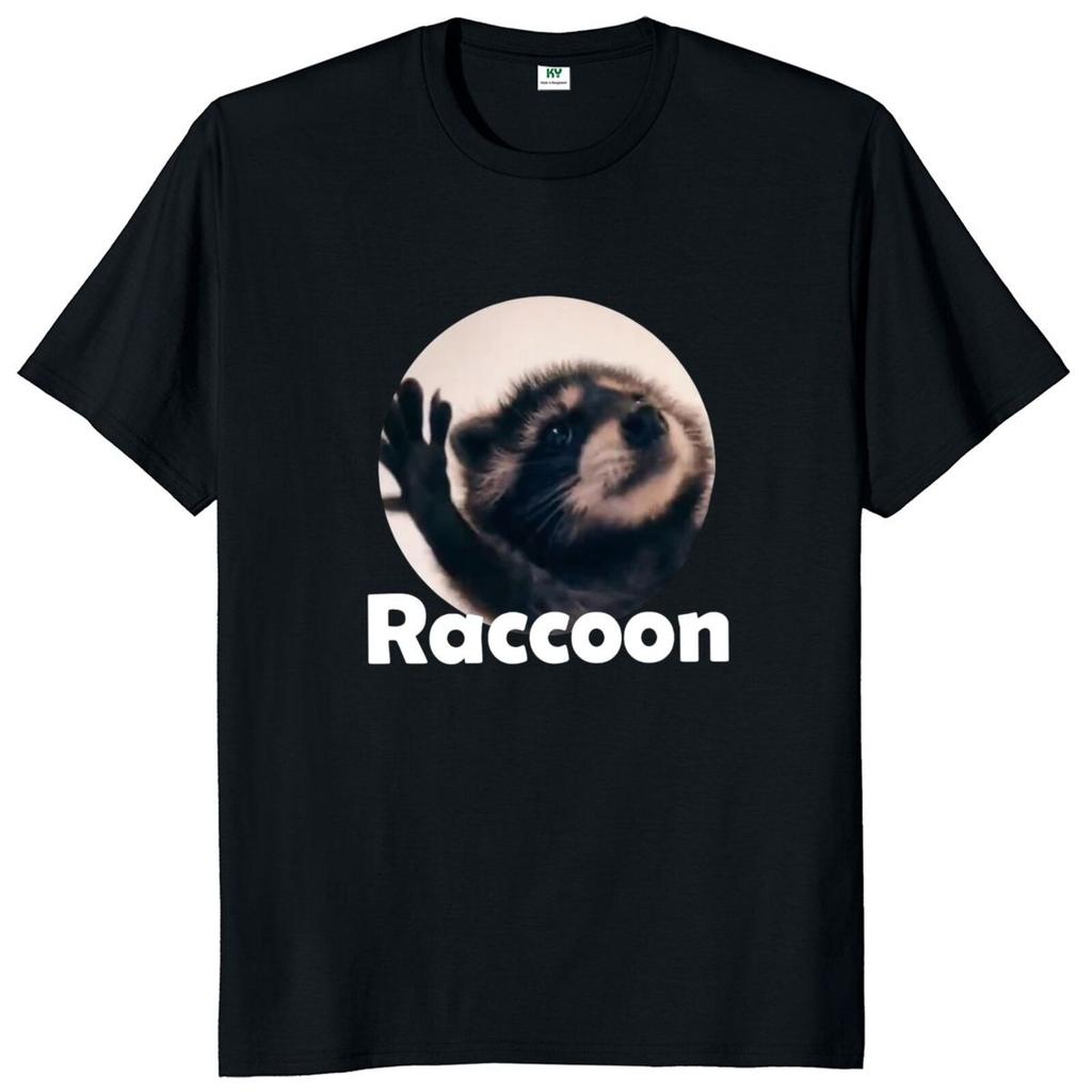 Dancing Raccoon T Shirt Retro Funny Raccoons Dance Meme Geek Gift Tee Tops Casual Cotton Soft Unisex T-shirts EU Size