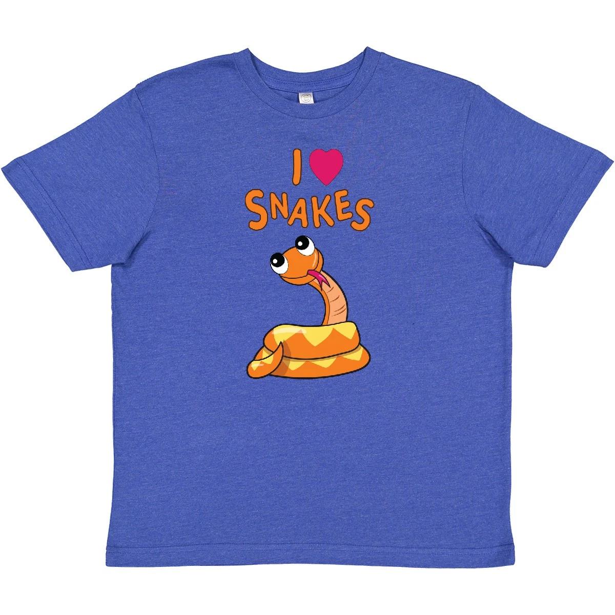 

Inktastic I Love Snakes Youth T-Shirt Pets Reptiles Cute Scales Corn Snake Rat 130