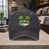 ALOHA Unisex Adjustable Vintage Baseball Cap Lightweight Hook Loop Casual Wear for Unisex Women Hand Washable