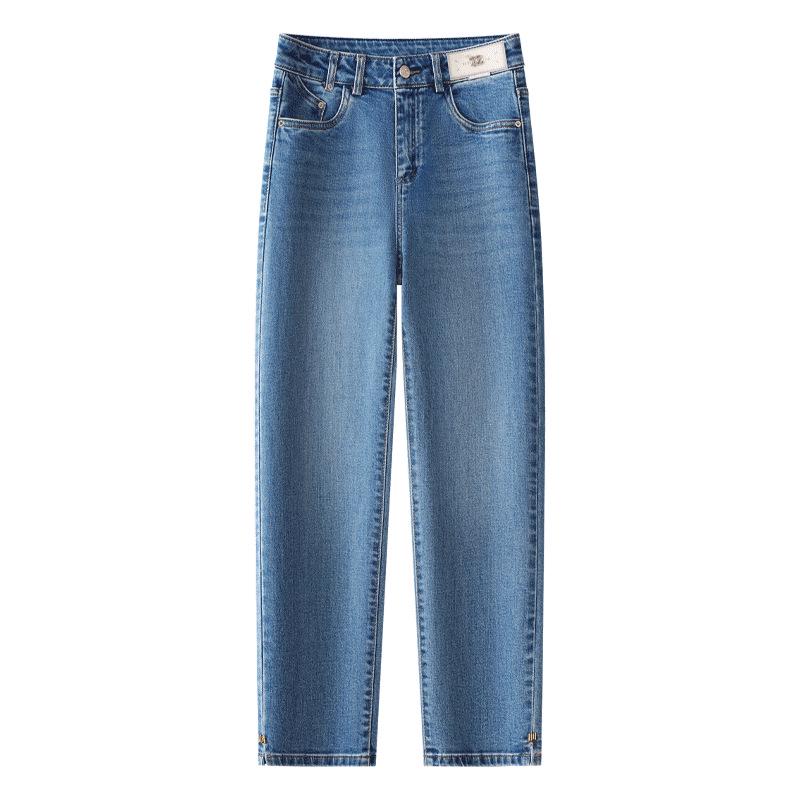 

2025 Women s High Waist Slimming Cigarette Jeans - Autumn Carrot Pants 27 синий