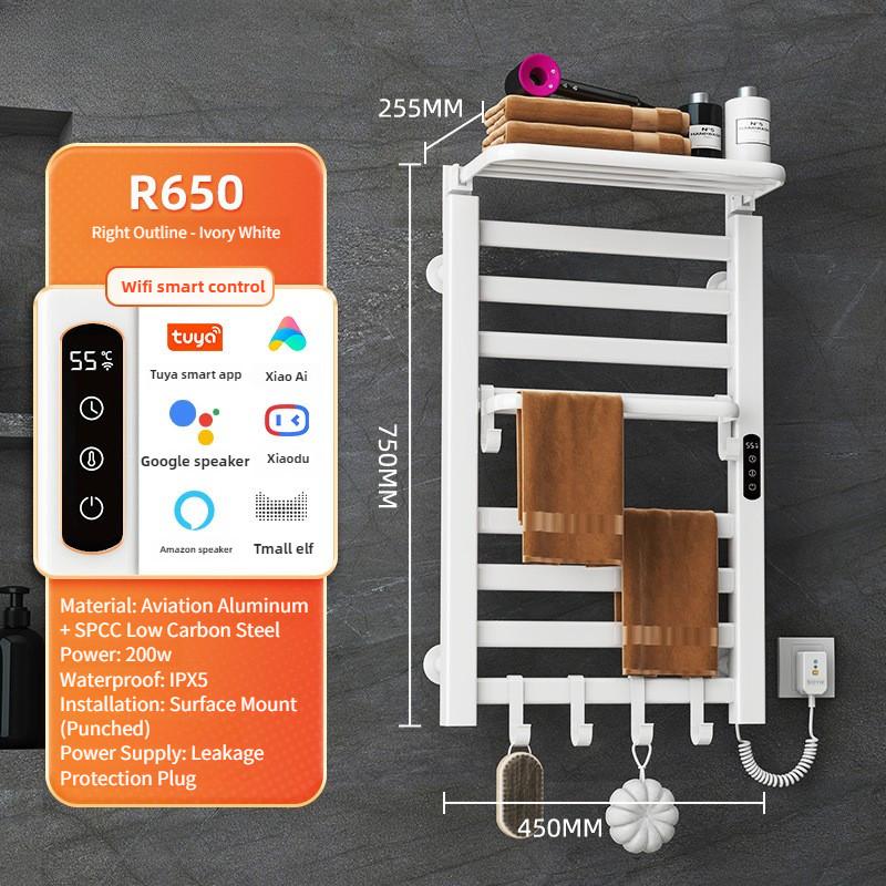 Intelligent Electric Towel Rack Bathroom Constant Temperature Electric Heating Towel Drying Rack Household Towel Storage Rack