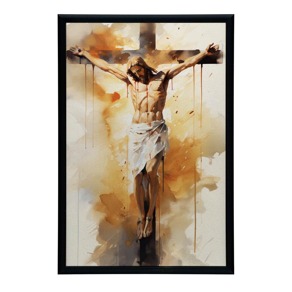 Love On the Cross - Jesus Dying On the Cross Love On the Cross - Jesus Dying On the Cross, 30X40 Cm, Unframed, Premium Canvas On Stretcher