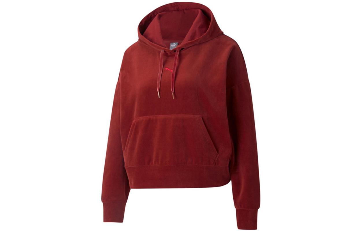 PUMA Sweatshirts Women s Burgundy Hooded Moderate Regular 846417-22 M