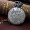 Zodiac Bronze-Taschenuhr mit 3D-geschnitztem Tierquarz-Design