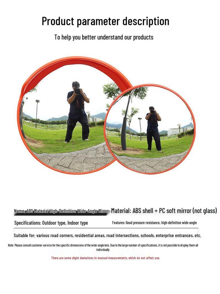 80cm Outdoor Convex Traffic Safety Mirror for Intersection Blind Spots