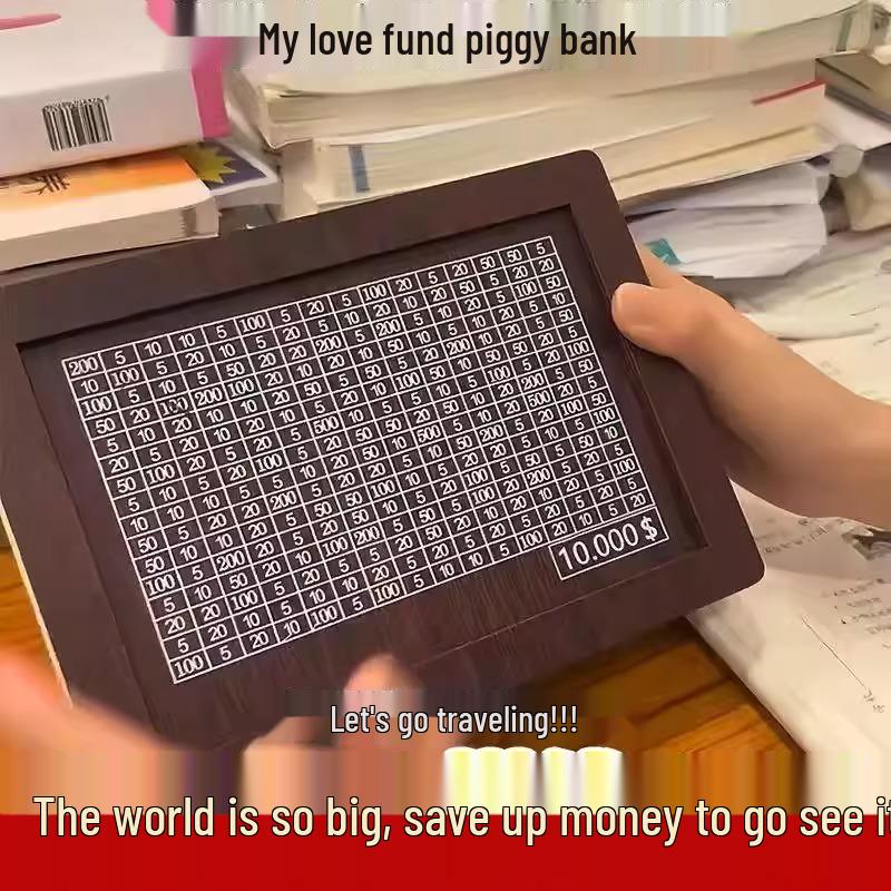 Wooden Digital Piggy Bank: Retro Counting Savings Bank – Secure One-Way Deposit