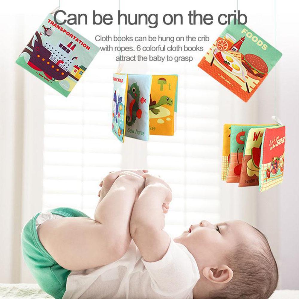 Baby Cognitive Cloth Book 6pcs Sets