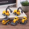 5Pcs/Set Educational Children'S Toy Building Blocks Engineering Vehicle Model Mini Cars Excavator Crane Dump Truck