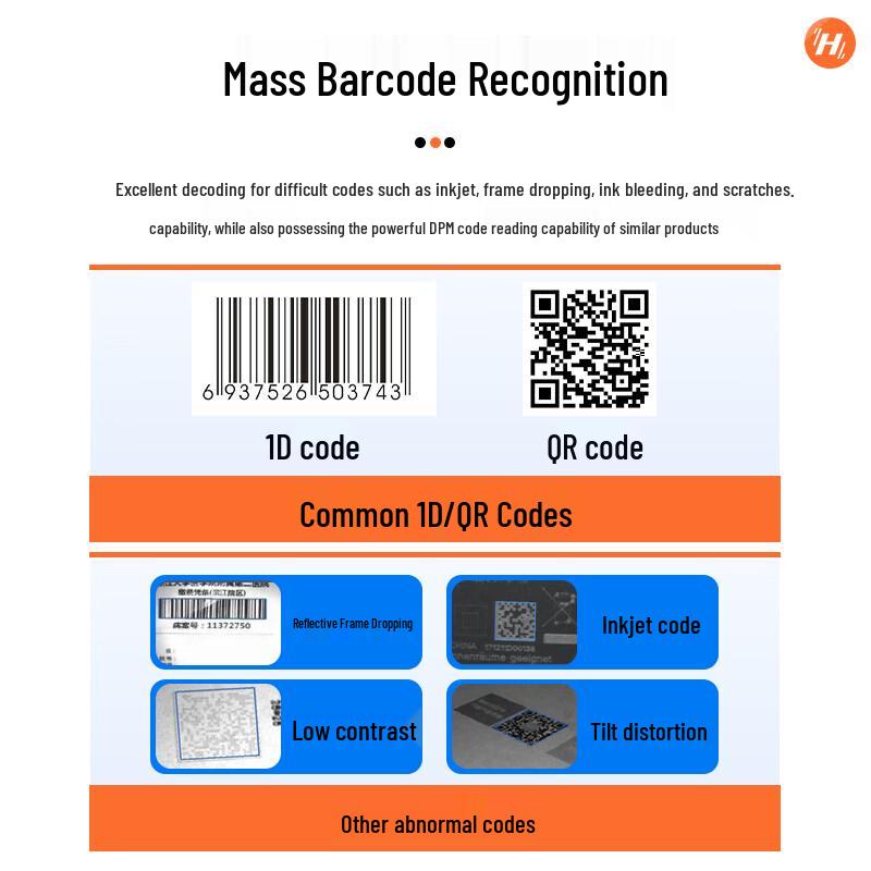 Hikvision Wireless Industrial Barcode Scanner CN plug (adapter included)