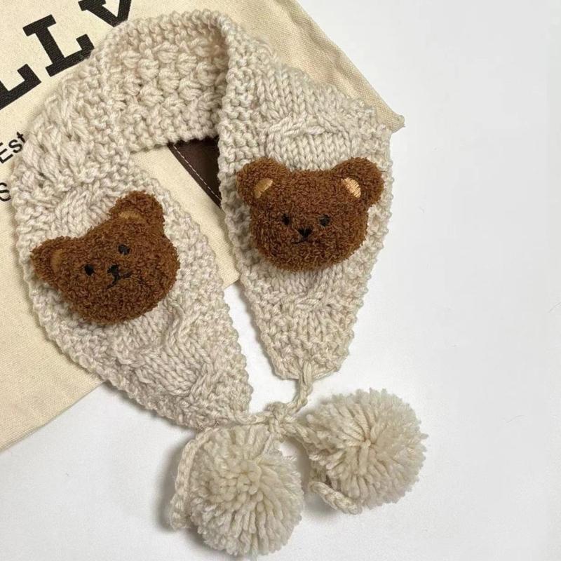 Windproof Plush Earmuffs Eye Catching Plush Bear Decals Ear Warmer for Adult Woman Keep Ear Warm Cold Weather Supplies