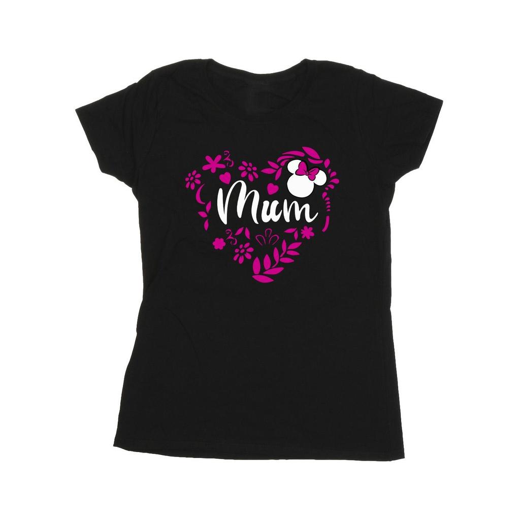 Disney Womens/Ladies Mum Heart Minnie Mouse Cotton T-Shirt