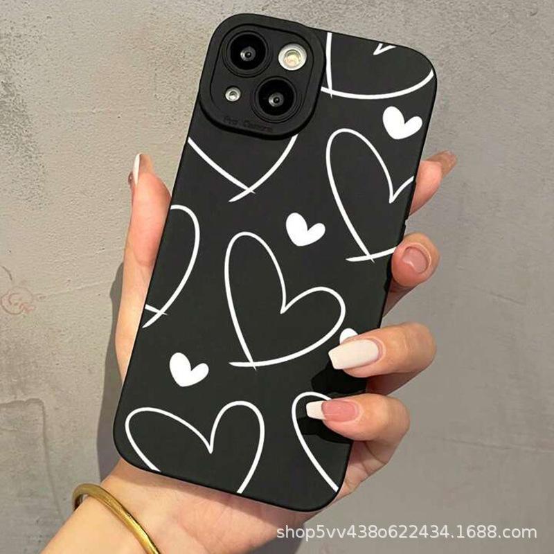 White love for apple 15 mobile phone case iphone12promax set 14/13/11/XSMAX pupil eye 78 black