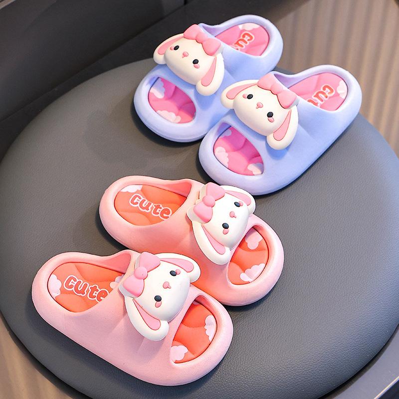 Children's Summer Sandals for Girls, Princess Cute Rabbit Non-Slip Bathroom Shower Boys Home Parent-Child Kids Sandals