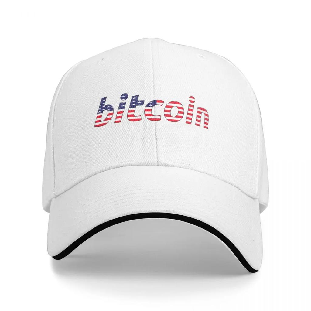 Bitcoin typography United States of America Baseball Cap golf hat genuine Military  Man Ladies Mens