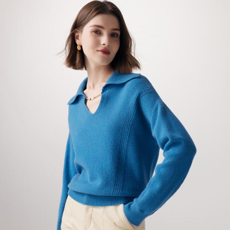 

Paro Women s Cashmere Sweater with Chain Henry Collar M