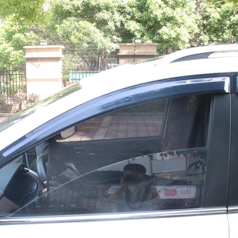 Magnetic Retractable Car Window Sun Shade Curtain - Heat Insulation Blackout for Small Cars