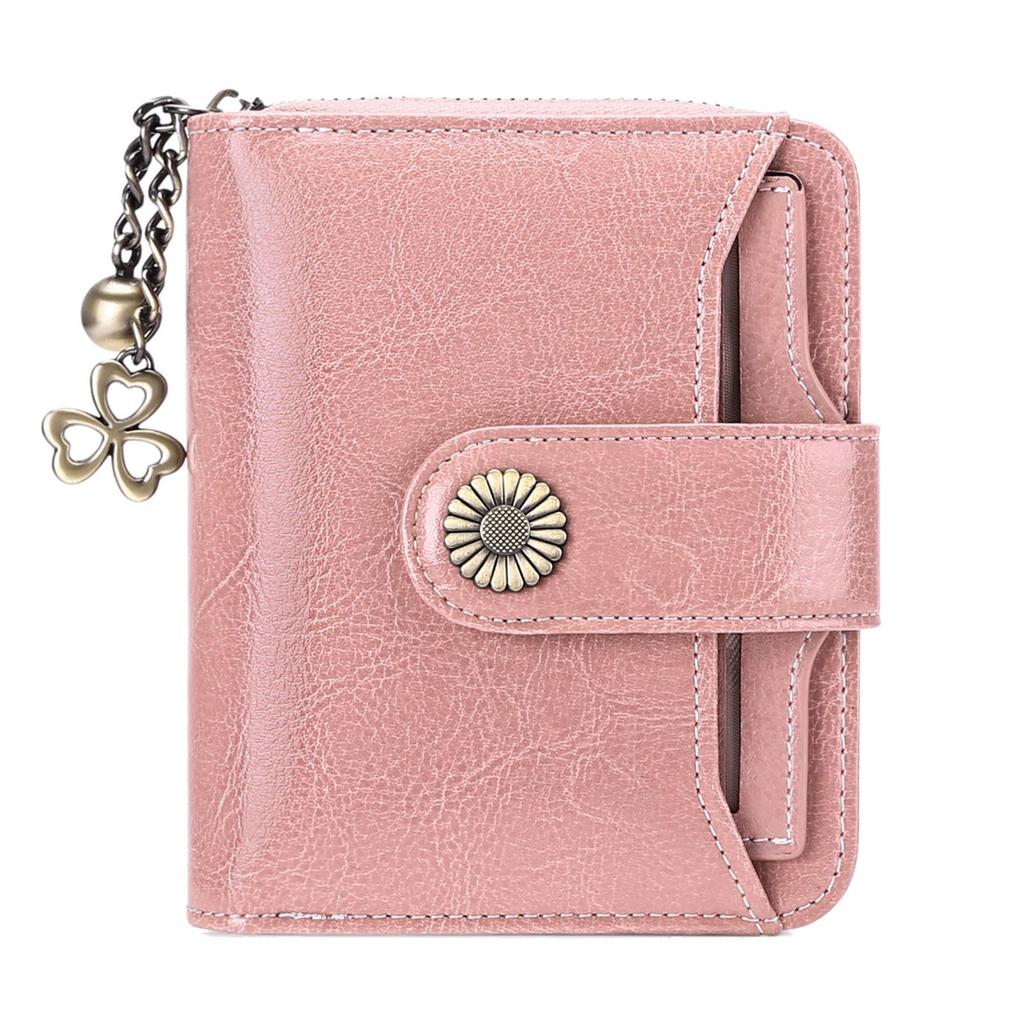 Genuine Leather Women's Mini Wallet - Short, Multi-Function Coin Purse & Driver's License Holder, Korean Style.