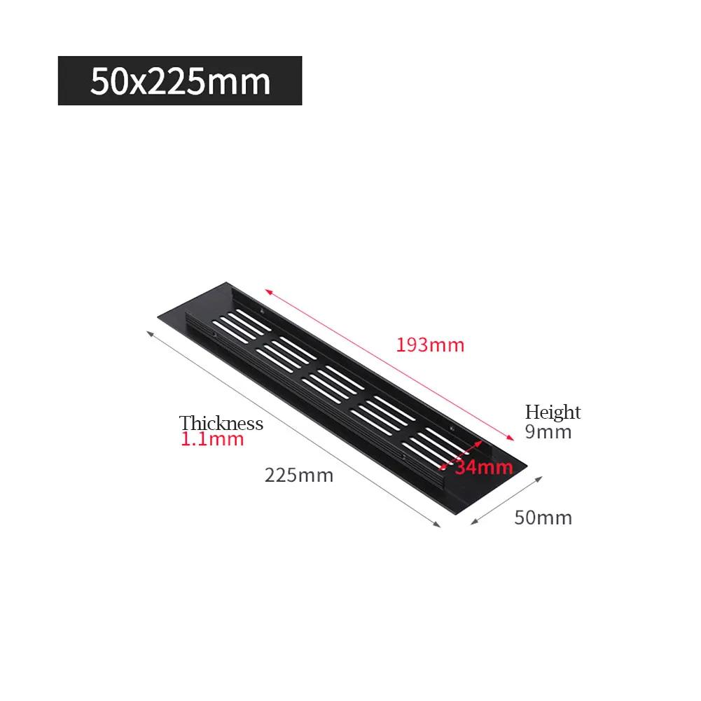 Zubehör Lüftungsgitter Wandersatz Lüftungsabdeckung Schrank 50*150-400mm Aluminium Multifunktional