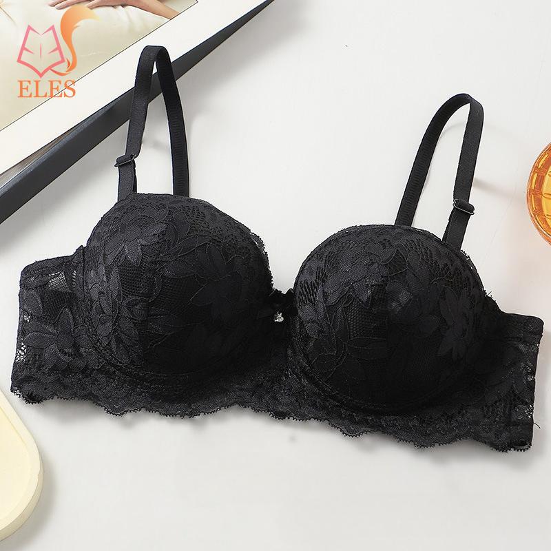 Lace Bra for Women Big Cup Sexy Floral Underwire Underwear Ladies Push Up Thin Bra Half Cup 3-42B Gather Brassiere