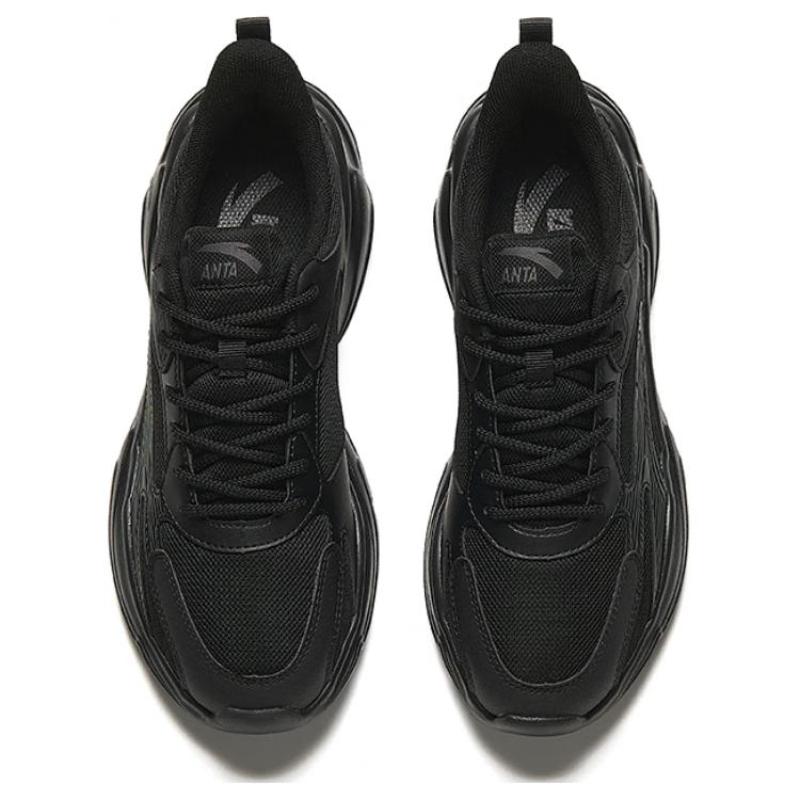 Anta Cushioning Wear-Resistant Low-Top Casual Shoes Women's Black Sneakers 922418855-4