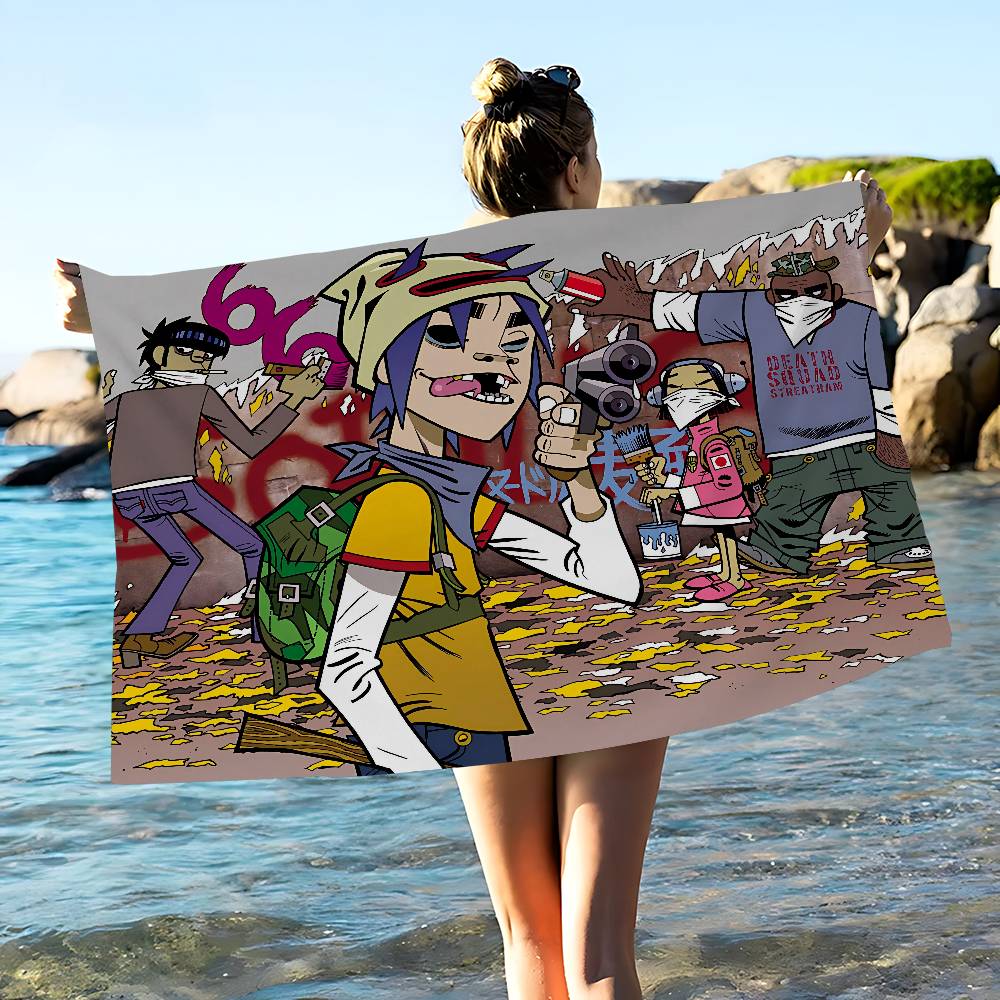 Band G-Gorillaz Music Microfiber Beach Towel Absorbent Quick Dry Soft Yoga Swimming Resort Mountain Climbing Towel