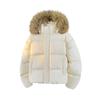 Hooded Cotton Jacket Men Women Thick Fur Collar Bread Coat Winter Short Parkas Outwear Cotton Jacket